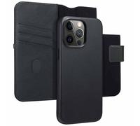 Accezz Étui de télephone portefeuille en cuir 2-en-1 avec MagSafe pour Apple iPhone 15 Pro Max - Onyx Black