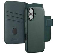 Accezz Étui de télephone portefeuille en cuir 2-en-1 avec MagSafe pour Apple iPhone 16 - Cedar Green