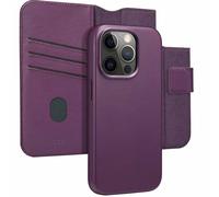 Accezz Étui de télephone portefeuille en cuir 2-en-1 avec MagSafe pour iPhone 15 Pro - Heath Purple