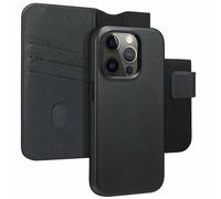Accezz Étui de télephone portefeuille en cuir 2-en-1 avec MagSafe pour iPhone 15 Pro - Onyx Black