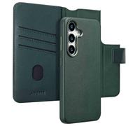Accezz Étui de téléphone portefeuille en cuir 2-en-1 avec MagSafe pour Samsung Galaxy S25 - Cedar Green