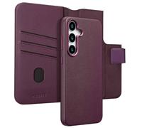 Accezz Étui de téléphone portefeuille en cuir 2-en-1 avec MagSafe pour Samsung Galaxy S25 Plus - Heath Purple