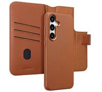 Accezz Étui de télephone portefeuille en cuir 2-en-1 avec MagSafe pour Samsung Galaxy S25 Plus - Sienna Brown