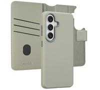 Accezz Étui de télephone portefeuille en cuir 2-en-1 avec MagSafe pour Samsung Galaxy S26 - Light Grey