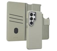 Accezz Étui de télephone portefeuille en cuir 2-en-1 avec MagSafe pour Samsung Galaxy S26 Ultra - Light Grey