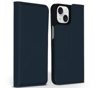 Accezz Étui de télephone Slim Folio en cuir de qualité supérieure pour Apple iPhone 15 - Bleu foncé