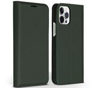Accezz Étui de télephone Slim Folio en cuir de qualité supérieure pour iPhone 12 (Pro) - Vert