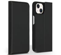 Accezz Étui de télephone Slim Folio en cuir de qualité supérieure pour iPhone 13 - Noir
