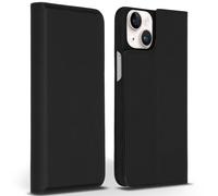 Accezz Étui de télephone Slim Folio en cuir de qualité supérieure pour iPhone 14 Plus - Noir