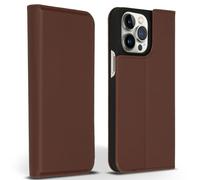 Accezz étui mince en cuir de qualité supérieure pour iPhone 14 Pro Max - Marron