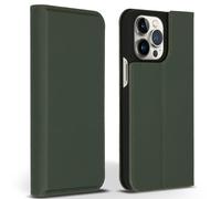 Accezz étui mince en cuir de qualité supérieure pour iPhone 14 Pro Max - Vert