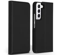 Accezz Étui de télephone Slim Folio en cuir de qualité supérieure pour Samsung Galaxy S22 - Noir