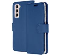 Accezz Étui de télephone Wallet pour Samsung Galaxy S21 - Bleu foncé