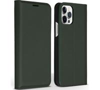 Accezz étui mince en cuir de qualité supérieure pour iPhone 12 (Pro) - Vert