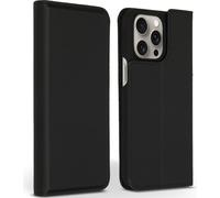 Accezz Accezz Étui de télephone Slim Folio en cuir de qualité supérieure iPhone 15 Pro Max Noir Noir