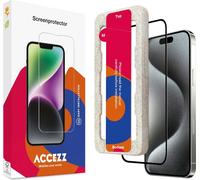 Accezz Gehard Glas Full Cover Screenprotector avec applicateur pour l'iPhone 15