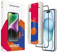 Accezz Gehard Glas Full Cover Screenprotector avec applicateur pour l'iPhone 15 Plus