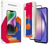 Accezz Hard Glass Full Cover Screen Protector with applicator for the Samsung Galaxy A54 (5G) / S23 FE
