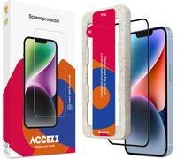 Accezz Hard Glass Full Cover Screen Protector with applicator pour iPhone 13 / 13 Pro / 14 / 16e