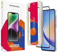 Accezz Hard Glass Full Cover Screen Protector with applicator pour le Samsung Galaxy A35 / A55 - Transparent