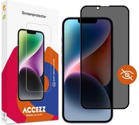 Accezz Hard Glass Privacy Screen Protector pour iPhone 13 / 13 Pro / 14 / 16e