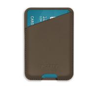 Accezz Leather Cardholder MagSafe - Porte-cartes avec MagSafe - Coffee Brown