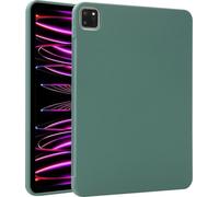 Accezz Coque Liquid Silicone avec porte-stylet pour Apple iPad Pro 11 (2022 / 2021 / 2020 / 2018) - Vert foncé