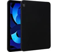 Accezz Liquid Silicone Backcover avec porte-stylo pour l'Apple iPad Air 11 pouces (2025) M3 / (2024) M2 / Air 5 (2022) / Air 4 (2020) - Noir