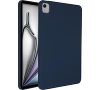 Accezz Liquid Silicone Backcover avec porte-stylo pour l'Apple iPad Air 13 pouces (2025) M3 / (2024) M2 - Bleu foncé