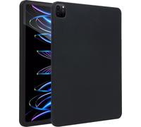 Accezz Liquid Silicone Backcover avec porte-stylo pour l'Apple iPad Pro 12.9 (2022) / Pro 12.9 (2021) / Pro 12.9 (2020) - Noir