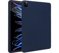 Accezz Liquid Silicone Backcover avec porte-stylo pour l'Apple iPad Pro 12.9 (2022) / Pro 12.9 (2021) / Pro 12.9 (2020) - Bleu foncé