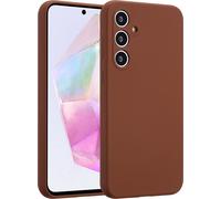 Samsung Galaxy A35 Sleeve - Silicone - Accezz Soft Case, Backcover - Brown