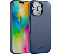 Accezz MagSafe Leather Backcover for the Apple iPhone 16 Pro Max - Nightfall Blue