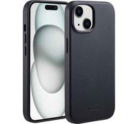 Accezz MagSafe Leather Backcover for the iPhone 15 - Onyx Black