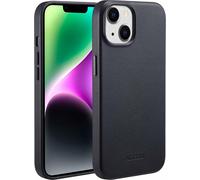 Accezz MagSafe Leather Backcover pour iPhone 14 - Noir Onyx
