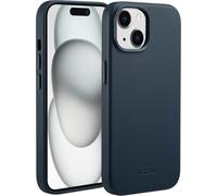 Accezz MagSafe Leather Backcover pour iPhone 15 - Bleu nuit