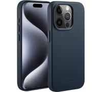 Accezz MagSafe Leather Backcover pour iPhone 15 Pro - Bleu nuit
