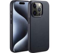 Accezz MagSafe Leather Backcover pour iPhone 15 Pro - Noir Onyx