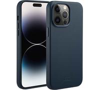 Accezz MagSafe Leather Backcover pour l'iPhone 14 Pro Max - Bleu nuit