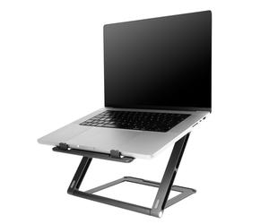 Accezz Origami Laptop Stand - Support pour ordinateur portable - Réglable et pliable - Universel - Gris foncé