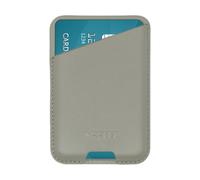 Accezz Accezz Porte-cartes en cuir Compatible avec MagSafe et Qi2 Light Grey Gris