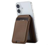 Accezz Porte-Cartes Magnétique en cuir avec support pour MagSafe - Coffee Brown