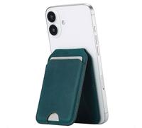 Accezz Porte-cartes MagSafe en cuir vintage avec support - Smokey Green