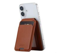 Accezz Accezz Portefeuille en cuir avec support Compatible avec MagSafe et Qi2 Sienna Brown Marron