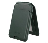 Accezz Portefeuille en cuir magnétique avec support - Compatible avec Apple Find My - Cedar Green