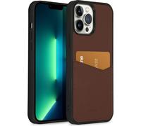 Accezz Premium Leather Card Slot Backcover pour iPhone 13 Pro Max - Marron