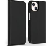 Accezz Premium Leather Slim Bookcase pour iPhone 13 - Noir