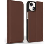Accezz Premium Leather Slim Bookcase pour iPhone 14 - Marron