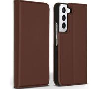 Accezz Premium Leather Slim Bookcase pour le Samsung Galaxy S22 Plus - Marron