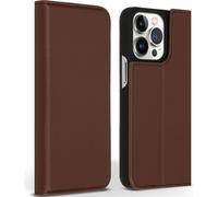 Accezz Premium Leather Slim Bookcase pour l'iPhone 13 Pro - Marron